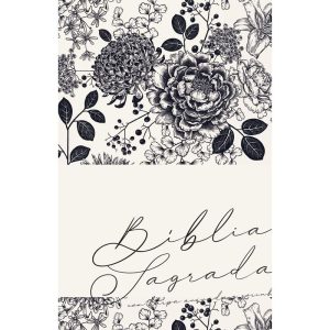 BÍBLIA ARC FLORAL CREME - LETRA GIGANTE: COM HARPA - MAQUINARIA EDITORIAL