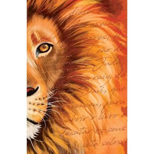 BÍBLIA ARC 860 LEÃO LARANJA - LETRA NORMAL: ALMEID - MAQUINARIA EDITORIAL