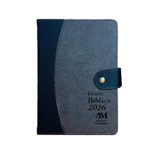 DIÁRIO BÍBLICO 2026 - LUXO COM FECHO - CINZA