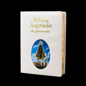 Bíblia sagrada de Aparecida grande ilustrada branc - EDITORA SANTUARIO BIBLIA