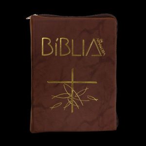 BÍblia deAparecida bolso zíper flexível marrom - EDITORA SANTUÁRIO