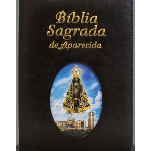 Biblia sagrada de aparecida grande ilustrada preta - EDITORA SANTUARIO BIBLIA