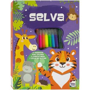 MEU ADORÁVEL SUPERLIVRO DE COLORIR: SELVA - HAPPY BOOKS