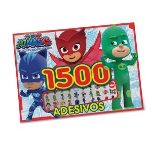 PJ MASK - PRANCHETA PARA COLORIR COM 1500 ADESIVOS - ON LINE EDITORA