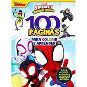 100 PÁGINAS PARA COLORIR MARVEL - SPIDEY FRIENDS - BICHO ESPERTO DISTRIBUIDORA DE