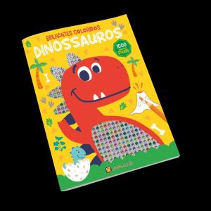 Brilhantes coloridos - dinossauros - GATO AMARELO