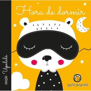 Livro de pano - Hora de dormir - GATO AMARELO
