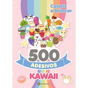 500 adesivos: kawaii - GATO AMARELO