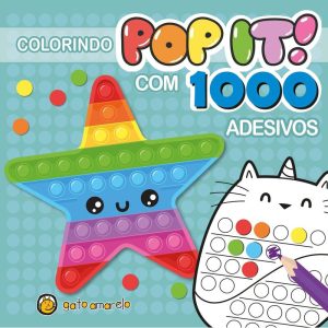 Colorindo pop it - arco íris - GATO AMARELO