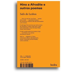 HINO A AFRODITE E OUTROS POEMAS (BILÍNGUE) - EDITORA HEDRA
