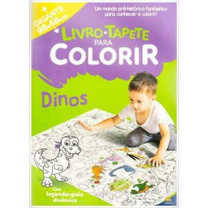 LIVRO-TAPETE PARA COLORIR: DINOS - BRASILEITURA