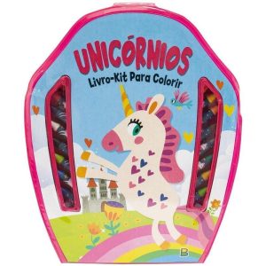 LIVRO-KIT PARA COLORIR: UNICÓRNIOS - BRASILEITURA