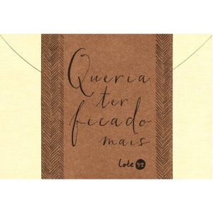 QUERIA TER FICADO MAIS - LOTE 42