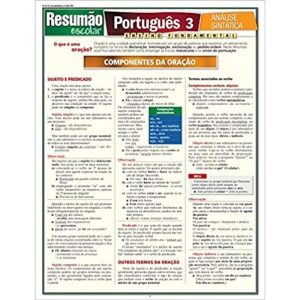 PORTUGUES 3 - ANALISE SINTATICA - 1ª - BARROS, FISCHER & ASSOCIADOS